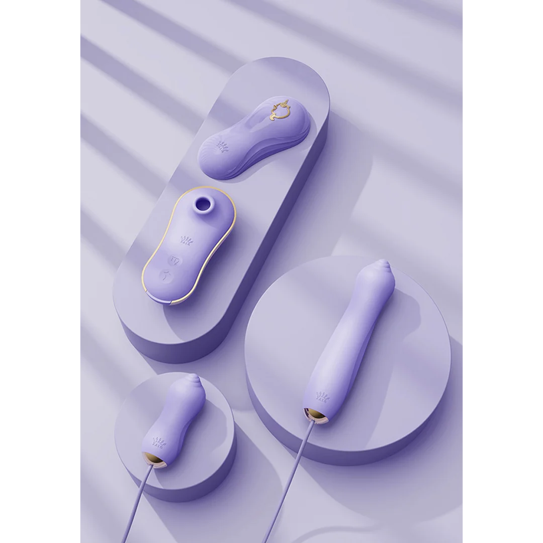 Vibrador de succión Zalo Unicorn con bomba y accesorios - Imagen 3