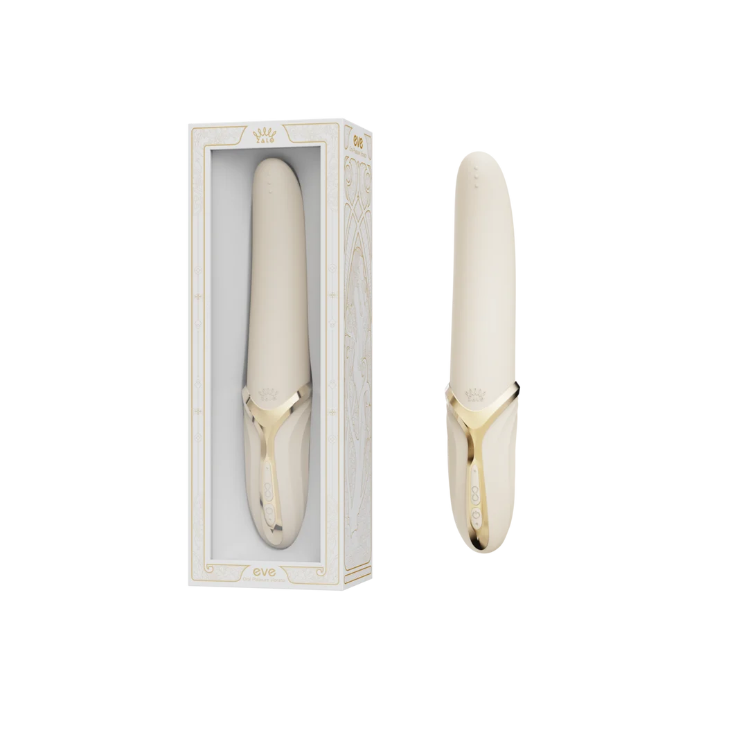 Vibrador de clítoris con función de calor, color blanco marfil, Zalo - Imagen 1