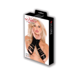 Guantes negros de efecto wet look Wild Kitten