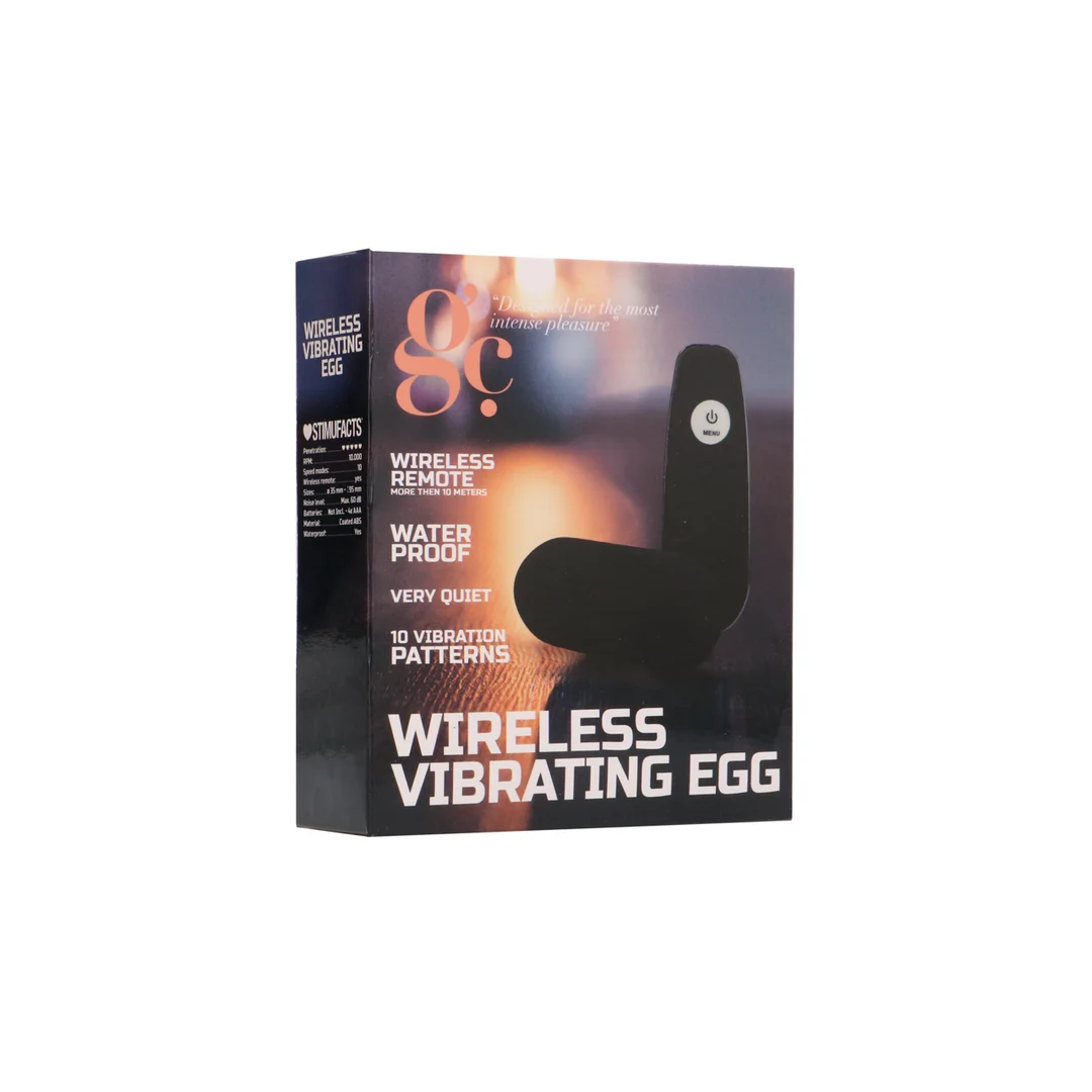Huevo vibrador inalámbrico GC negro - Imagen 1