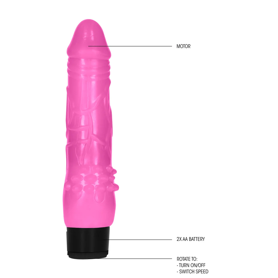 Vibrador realista con base estriada – 8 / 20 cm GC by Shots - Imagen 3