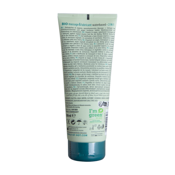 Gel de masaje y lubricante HOT 2 in 1