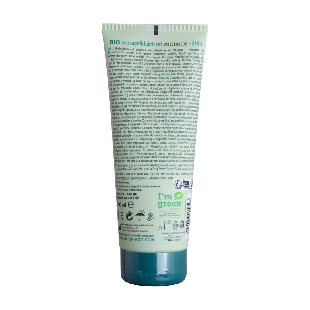 Gel de masaje y lubricante HOT 2 in 1 - Imagen 1