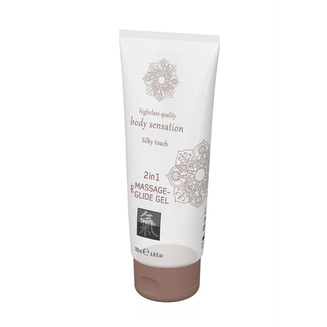 Aceite de masaje y lubricante en 1: gel de masaje y lubricante Silky Touch 2 en 1, aterciopelado y no pegajoso, 7 fl oz / 200 ml - Imagen 1