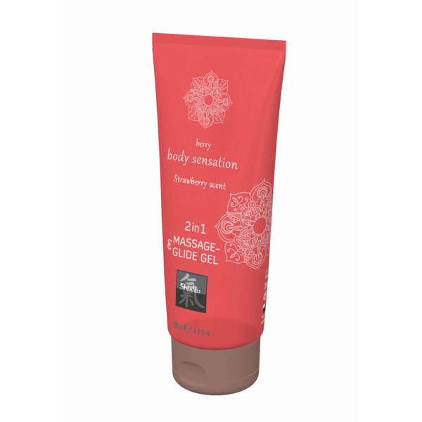 Gel 2 en 1 de masaje y deslizamiento HOT con sabor a fresa