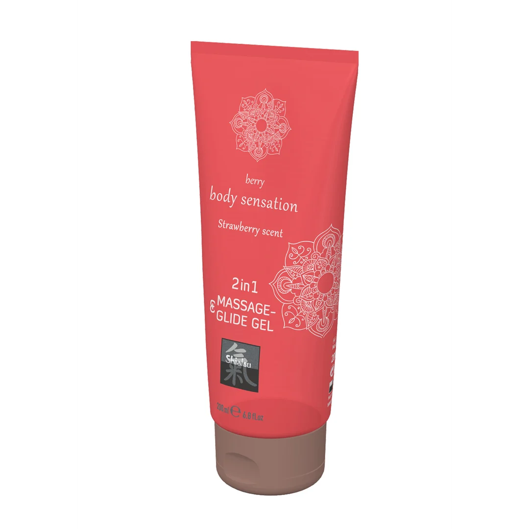 Gel 2 en 1 de masaje y deslizamiento HOT con sabor a fresa - Imagen 1
