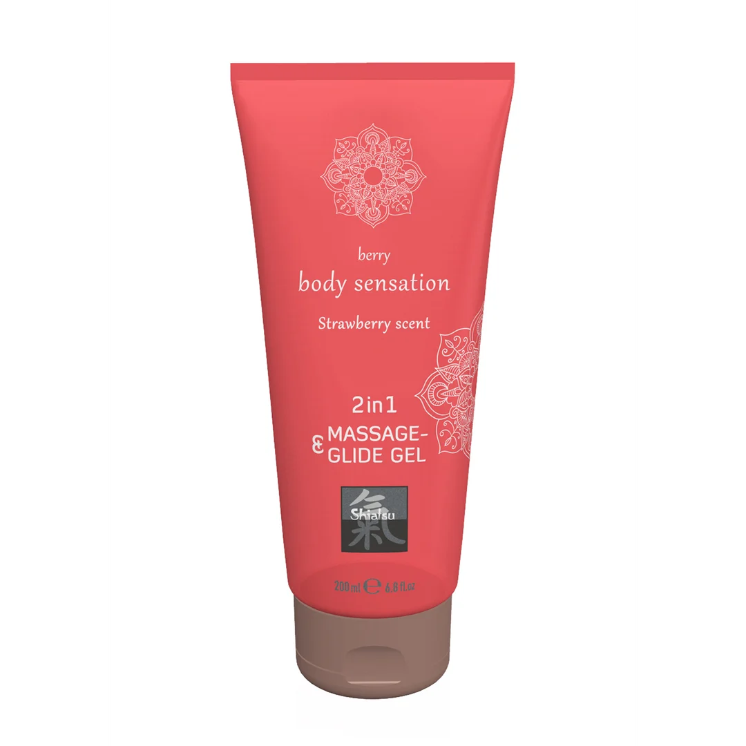 Gel 2 en 1 de masaje y deslizamiento HOT con sabor a fresa - Imagen 2