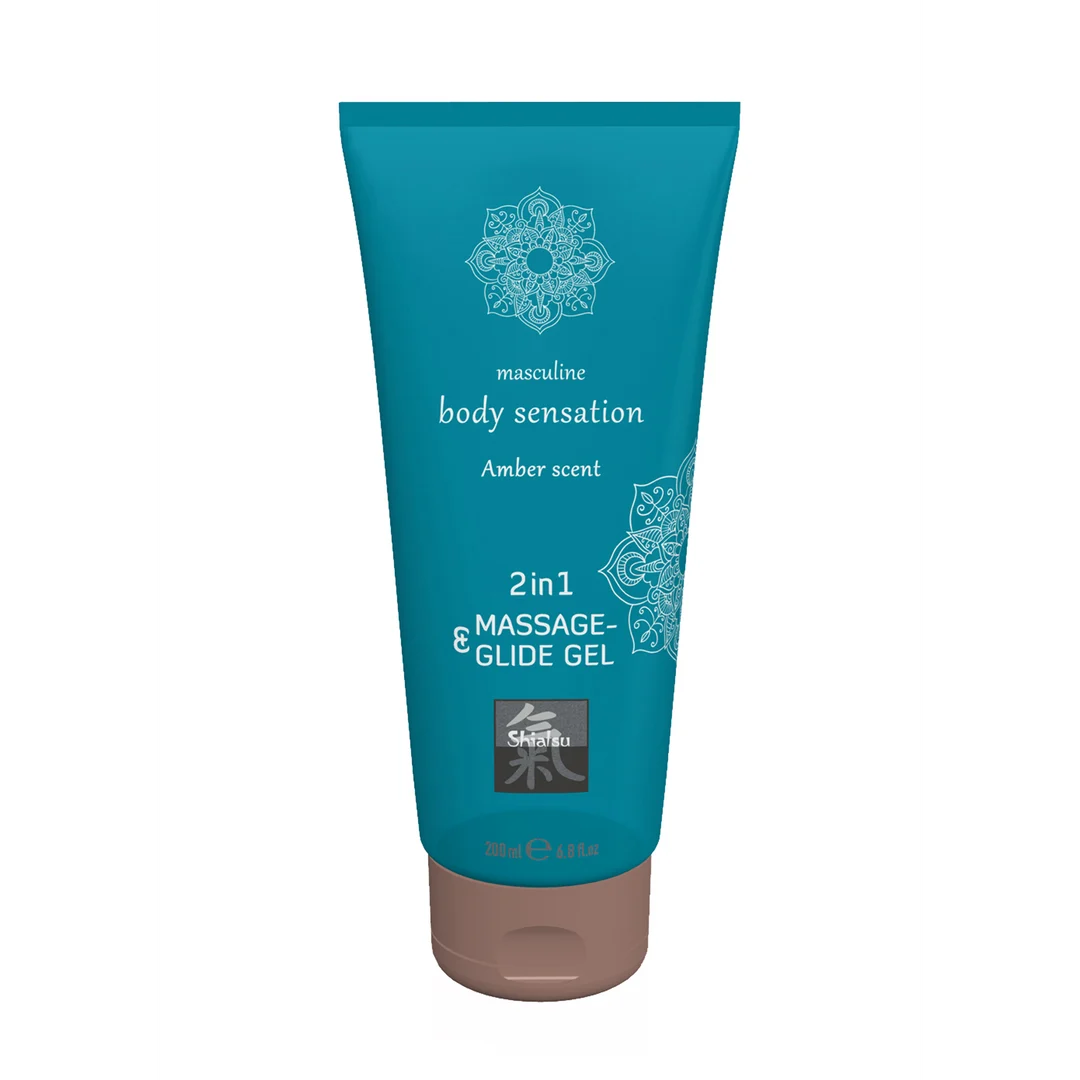 Gel HOT 2 en 1 de masaje y lubricante con aroma a ámbar - Imagen 2