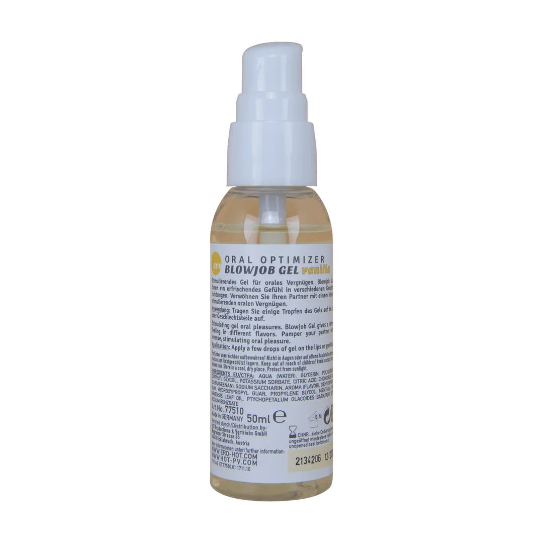 Gel estimulante de vainilla – Oral Optimizer Deepthroat Gel 2 fl oz / 50 ml – ero by HOT - Imagen 2