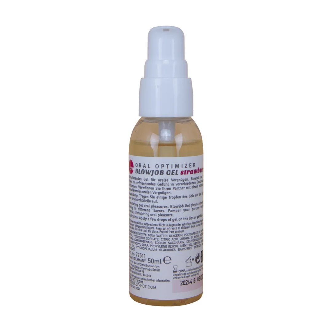HOT Oral Optimizer Deepthroat Gel de fresa, 50 ml - Imagen 2