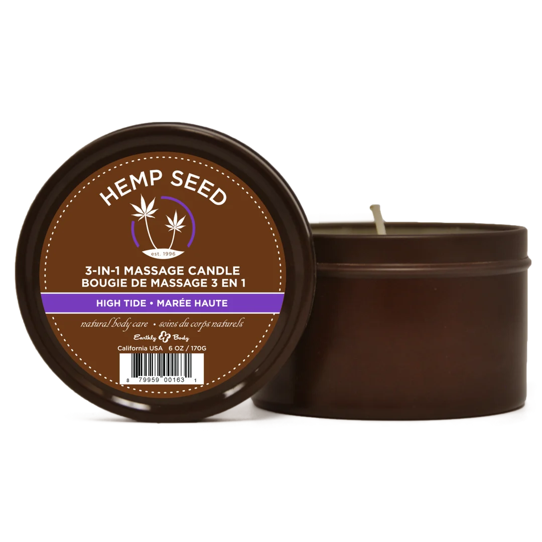 HSC053 Vela de masaje High Tide, vela 3 en 1 que se derrite y se convierte en aceite de masaje, coco, lima y verbena, 170 g - Imagen 1