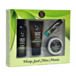Hemp Seed Mini Mania Travel Set – set de cuidado de la piel de 4 piezas en formato mini – aroma de guayaba y mora
