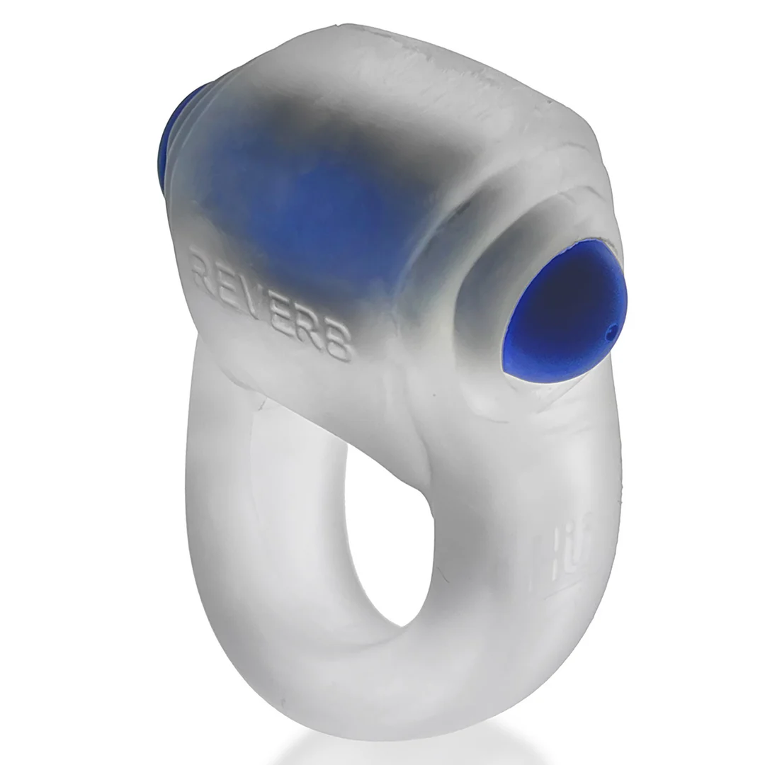 Anillo vibrador para el pene con ajuste cómodo: Reverb Vibe Ring, hielo transparente / azul - Imagen 2