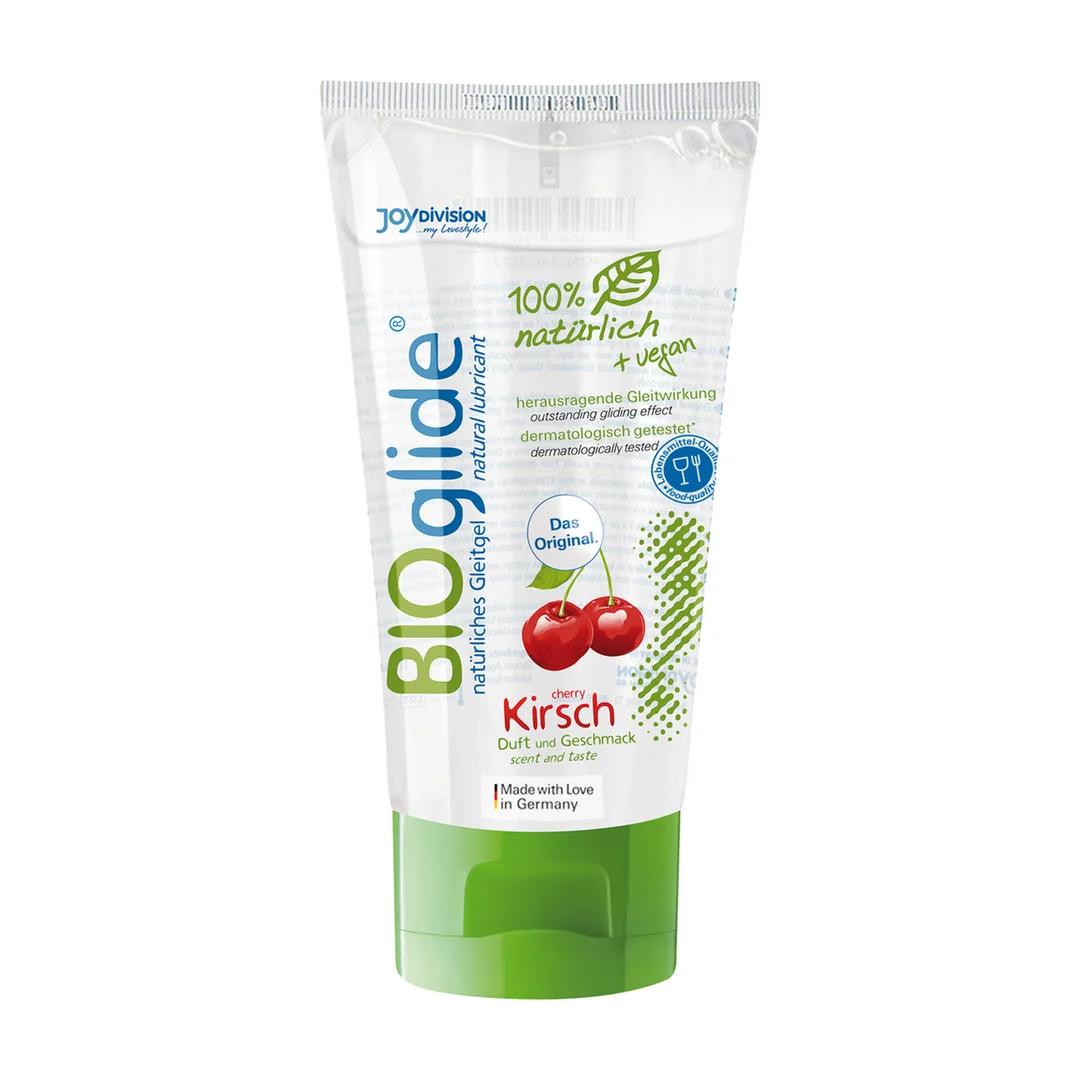 Lubricante con sabor, 100 % natural y vegano, cereza, 80 ml, BIOglide - Imagen 2