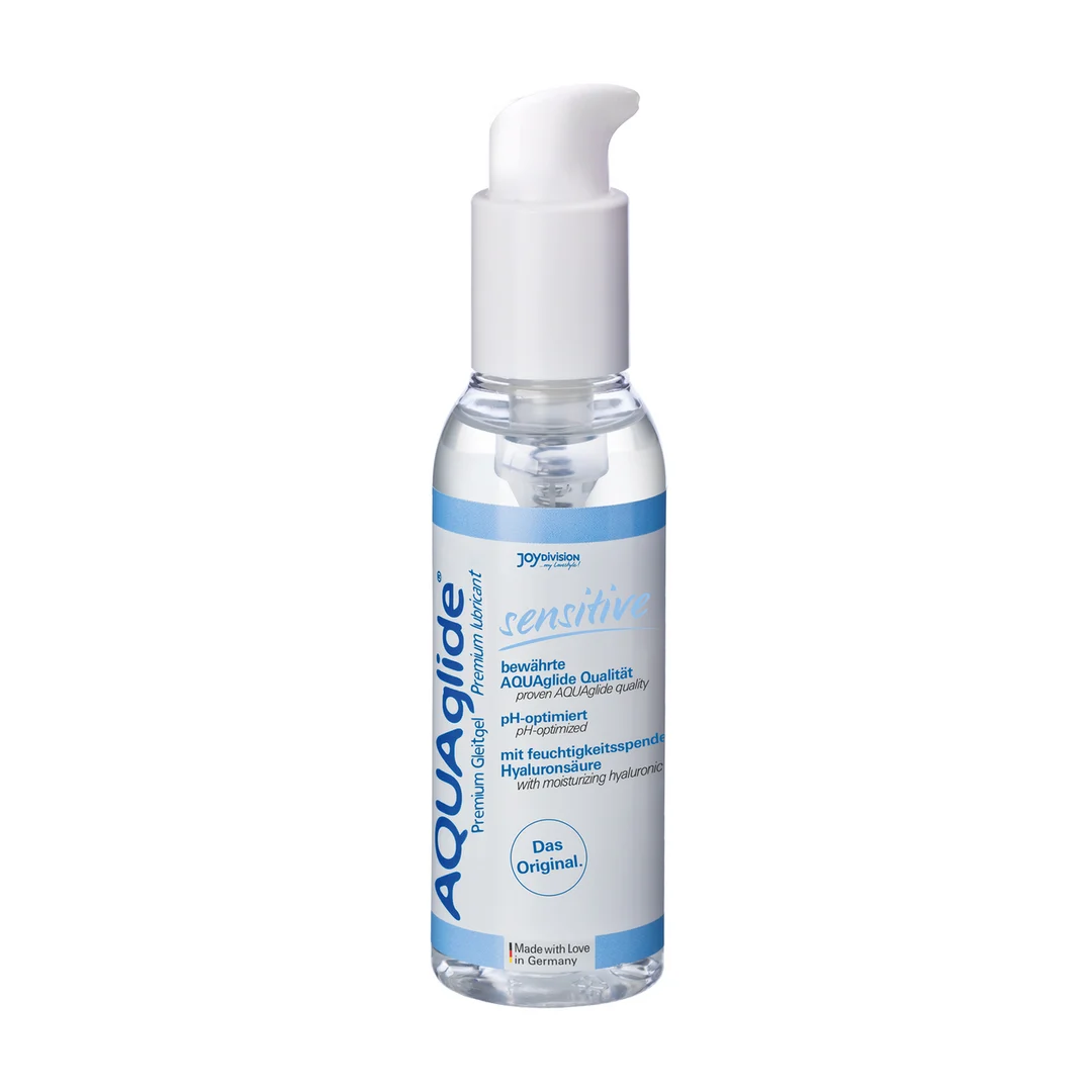 Lubricante de base acuosa, apto para pieles sensibles, sin glicerina ni parabenos y con ácido hialurónico, sin perfume y sin sabor, 125 ml, AQUAglide - Imagen 2