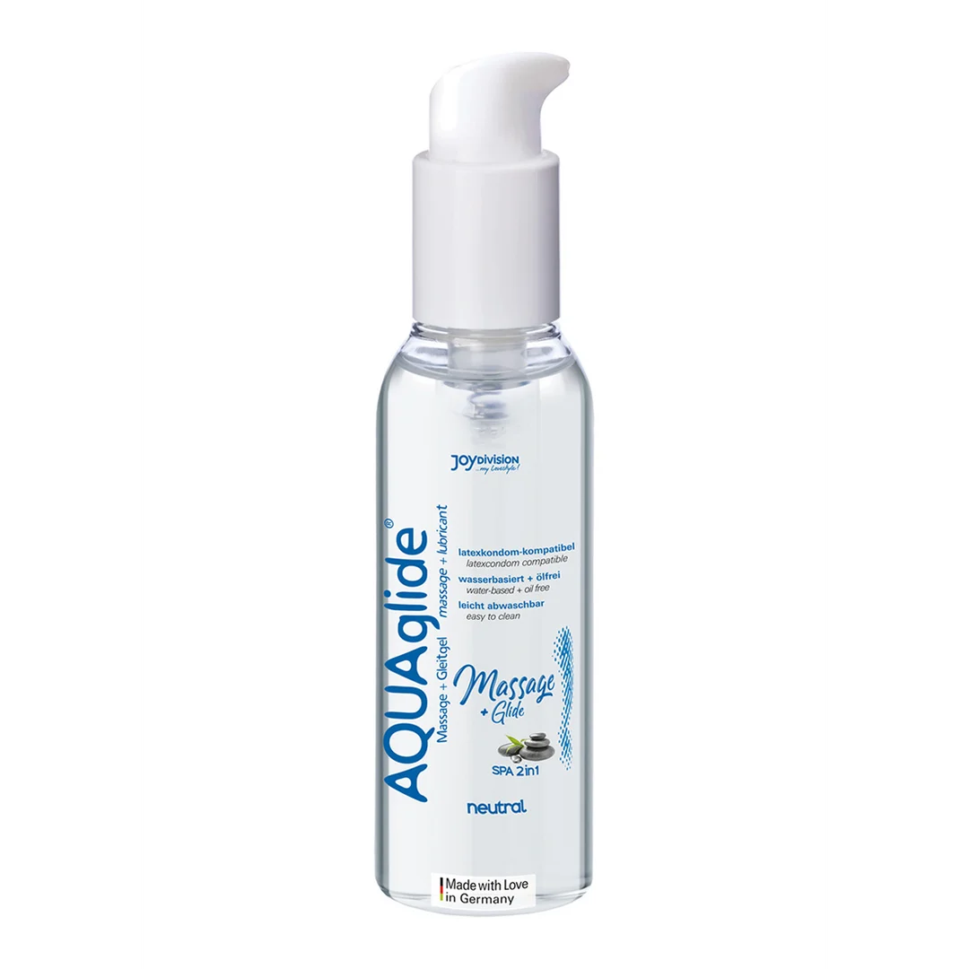 Lubricante de base acuosa, gel de masaje y lubricante 2 en 1 (AQUAglide), sin perfume ni sabor, 200 ml, Joydivision - Imagen 2
