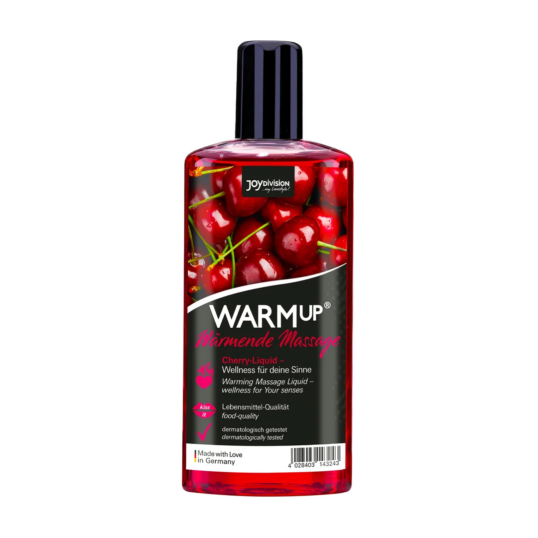 Aceite de masaje: lubricante calentador con sabor a cereza, 5 fl oz / 150 ml - Imagen 2