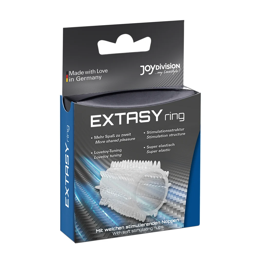 J-15601-2 Anillo para el pene con relieves estimulantes suaves – EXTASYring - Imagen 1