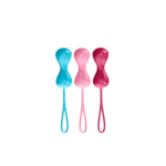 Entrenador del suelo pélvico con pesos variables Power Balls, bolas de Kegel, 3 unidades, turquesa, rojo y rosa - Imagen 4