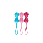 Entrenador del suelo pélvico con pesos variables Power Balls, bolas de Kegel, 3 unidades, turquesa, rojo y rosa - Imagen 2