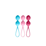 Extra para hombres con un sencillo entrenamiento del suelo pélvico: V Balls, bolas de Kegel, 3 unidades, turquesa, rojo y rosa - Imagen 4