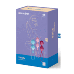 Extra para hombres con un sencillo entrenamiento del suelo pélvico: V Balls, bolas de Kegel, 3 unidades, turquesa, rojo y rosa