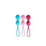 Extra para hombres con un sencillo entrenamiento del suelo pélvico: V Balls, bolas de Kegel, 3 unidades, turquesa, rojo y rosa - Imagen 2