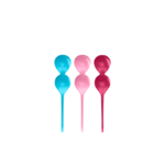 Extra para hombres con un sencillo entrenamiento del suelo pélvico: V Balls, bolas de Kegel, 3 unidades, turquesa, rojo y rosa - Imagen 3