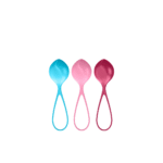 Conjunto Extra para hombres con progresión gradual – Bolas fortalecedoras - Bolas de Kegel - 3 unidades - Turquesa/Rojo/Rosa - Imagen 2