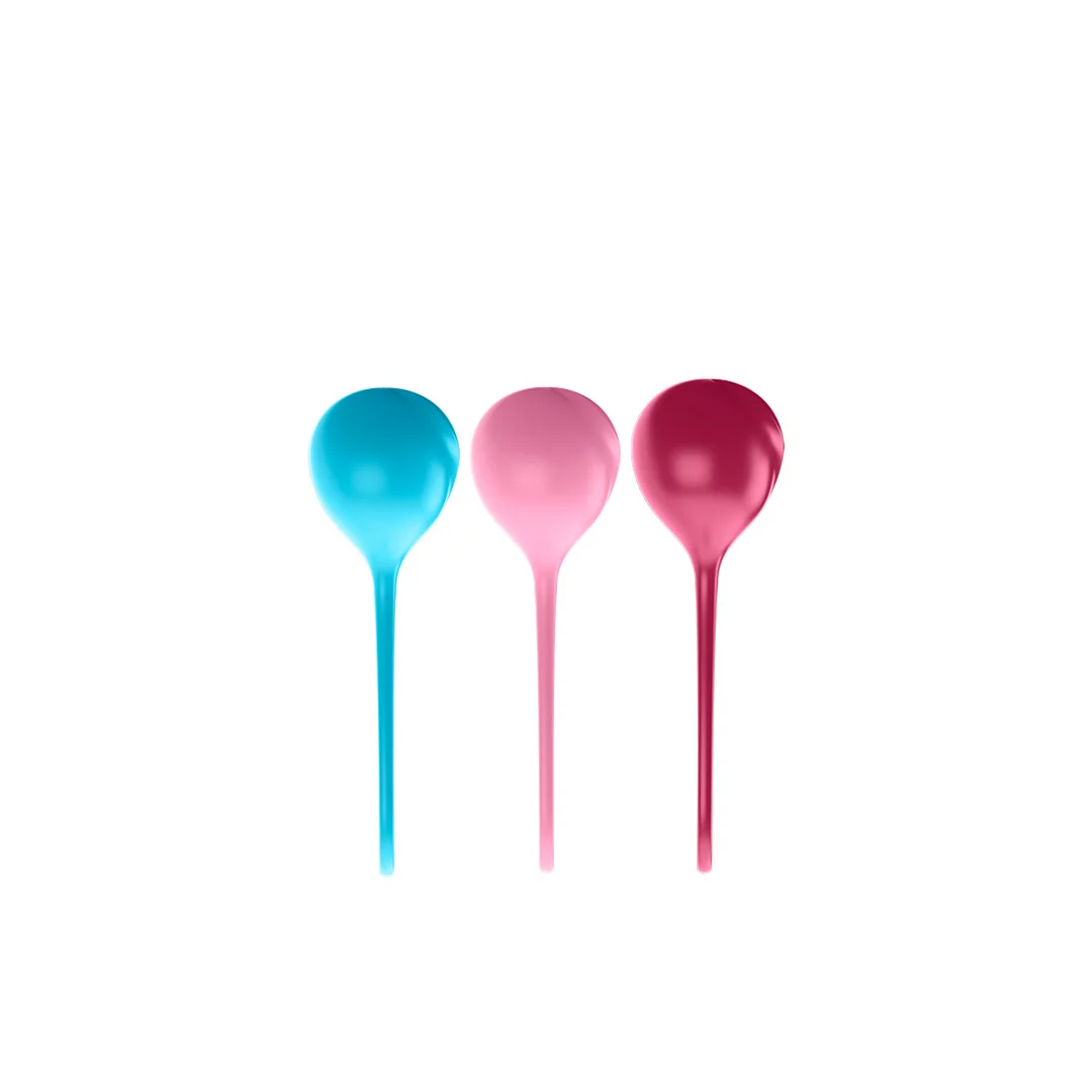 Conjunto Extra para hombres con progresión gradual – Bolas fortalecedoras - Bolas de Kegel - 3 unidades - Turquesa/Rojo/Rosa - Imagen 3