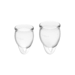 Copa menstrual, set de dos (15 ml y 20 ml), transparente, tester - Imagen 3