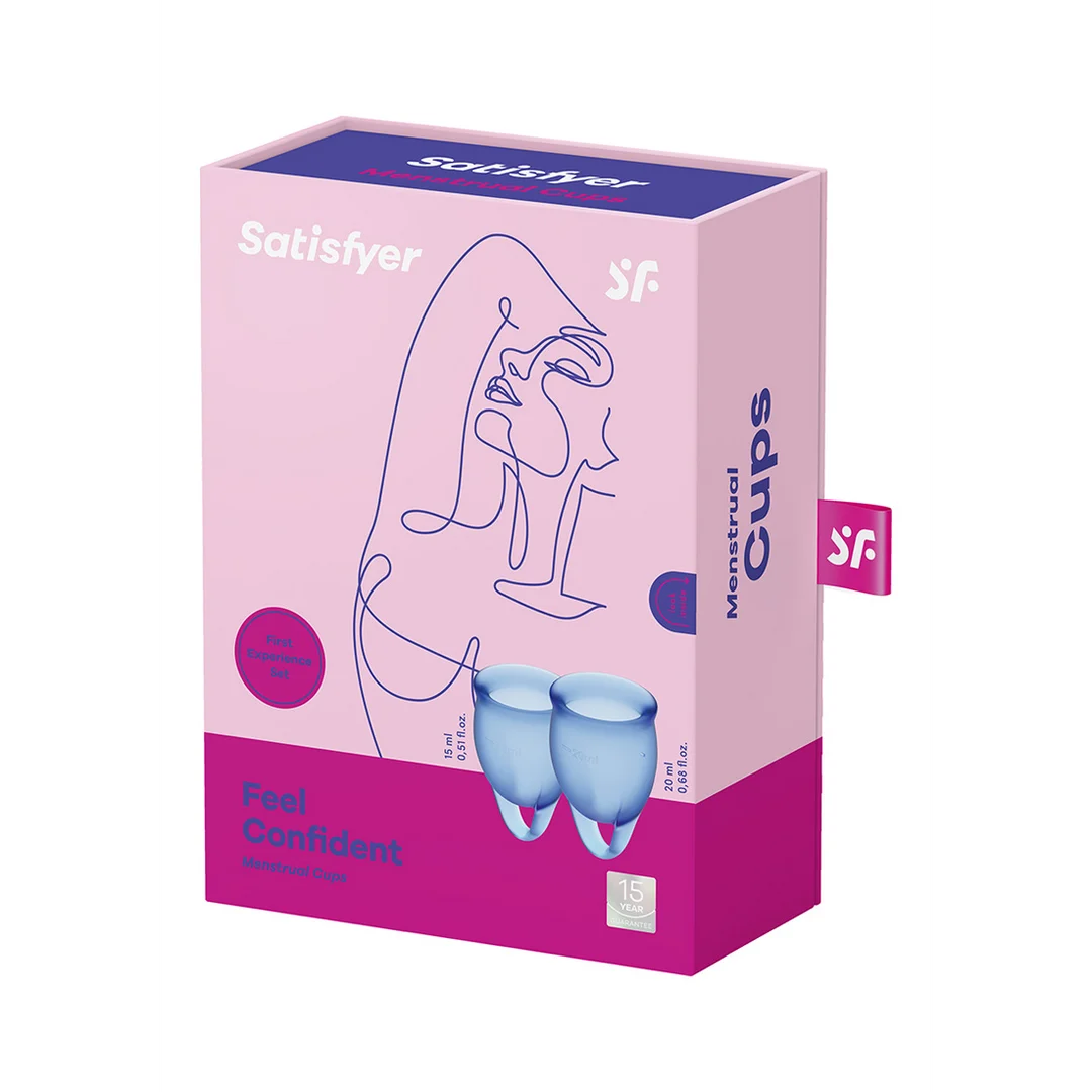Copa menstrual, set de dos (15 ml y 20 ml), transparente, tester - Imagen 4