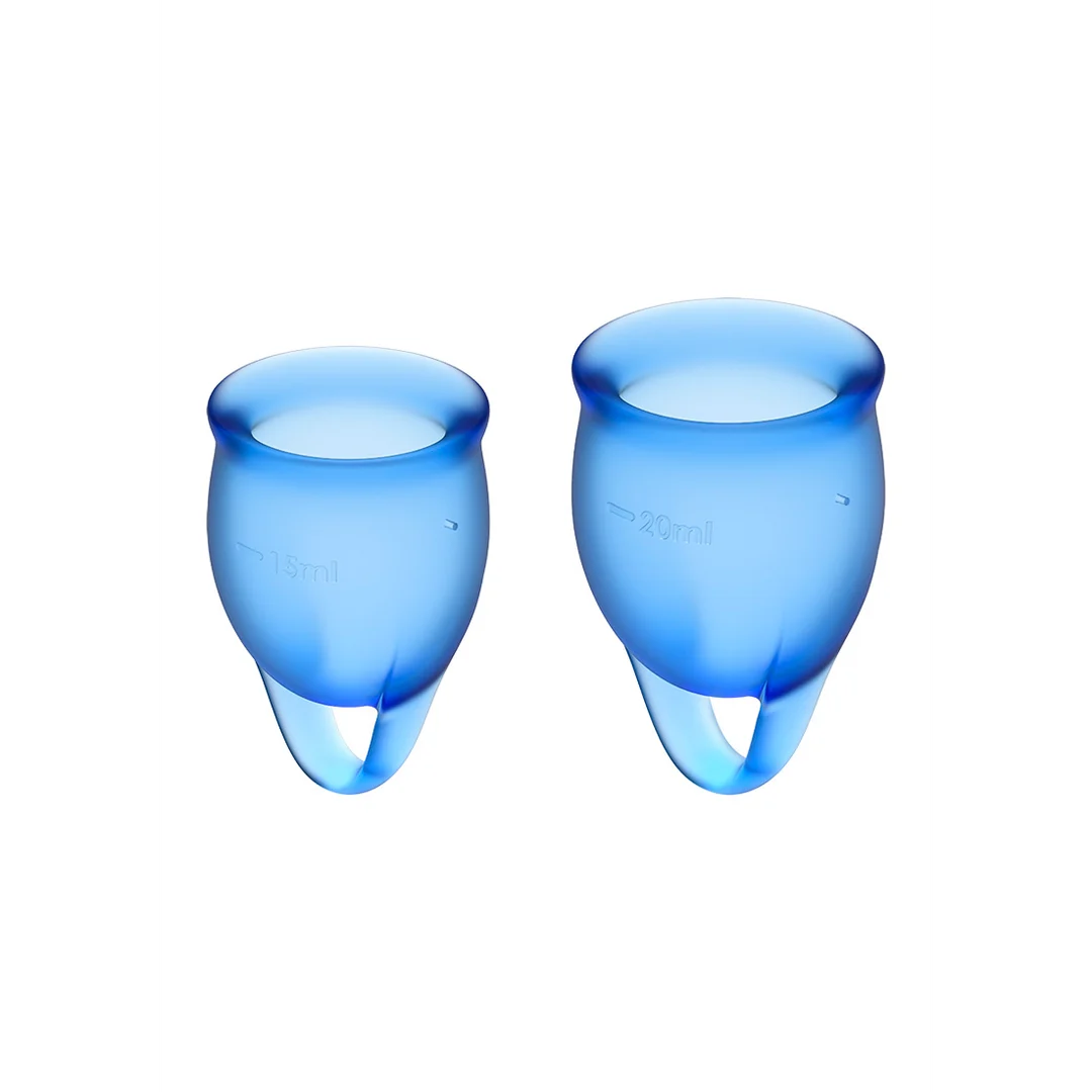 Copa menstrual, set de dos (15 ml y 20 ml), transparente, tester - Imagen 5