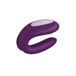 Vibrador doble con ajuste cómodo – Double Joy - Vibrador para parejas - Violeta - Imagen 2
