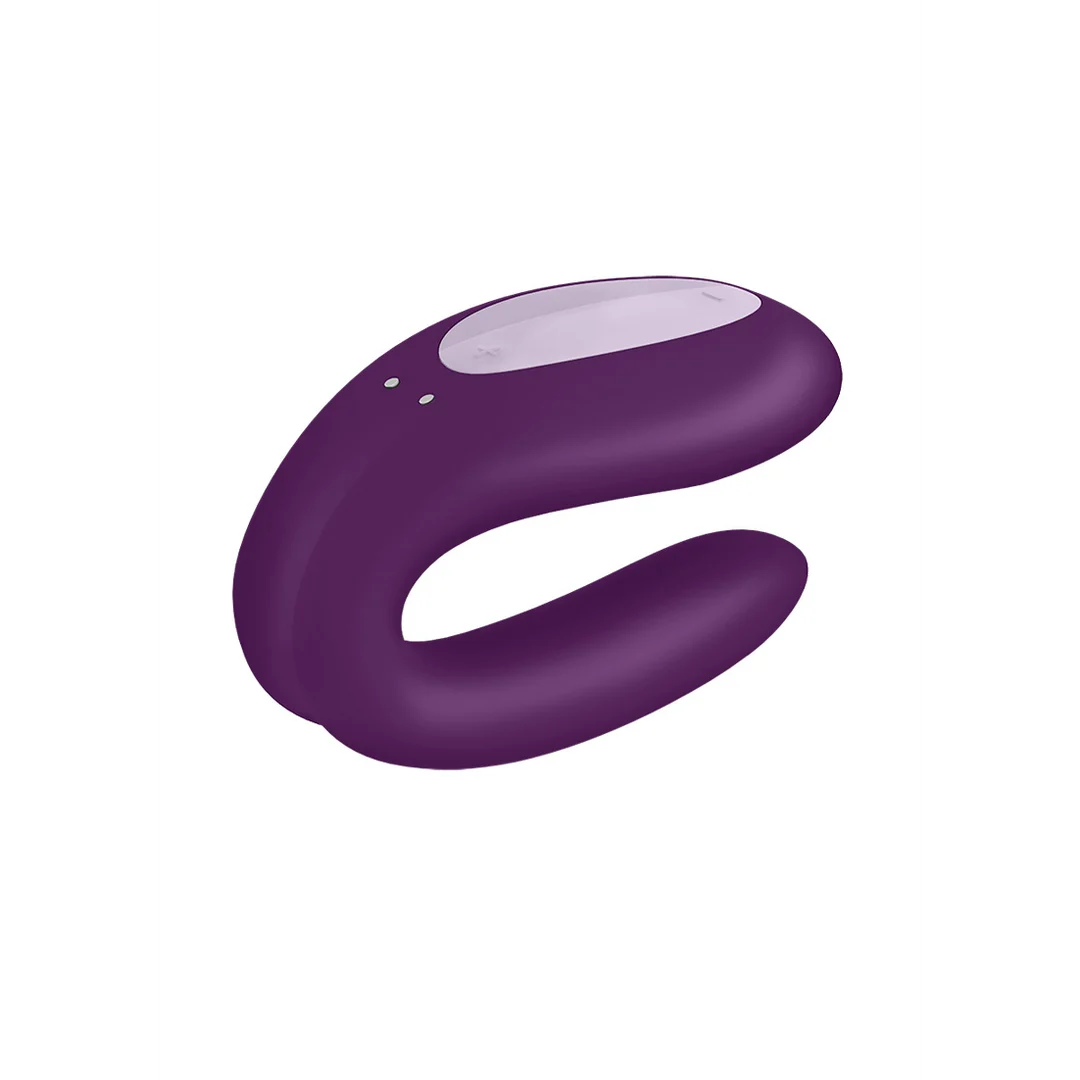 Vibrador doble con ajuste cómodo – Double Joy - Vibrador para parejas - Violeta - Imagen 2