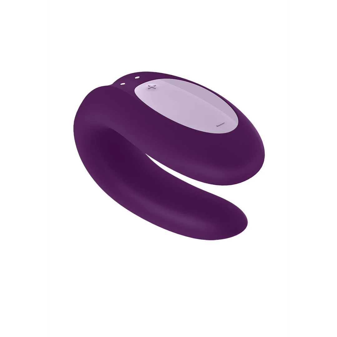 Vibrador doble con ajuste cómodo – Double Joy - Vibrador para parejas - Violeta - Imagen 6