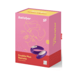 Vibrador doble con mando a distancia – Double Plus, vibrador para parejas con mando a distancia – Morado