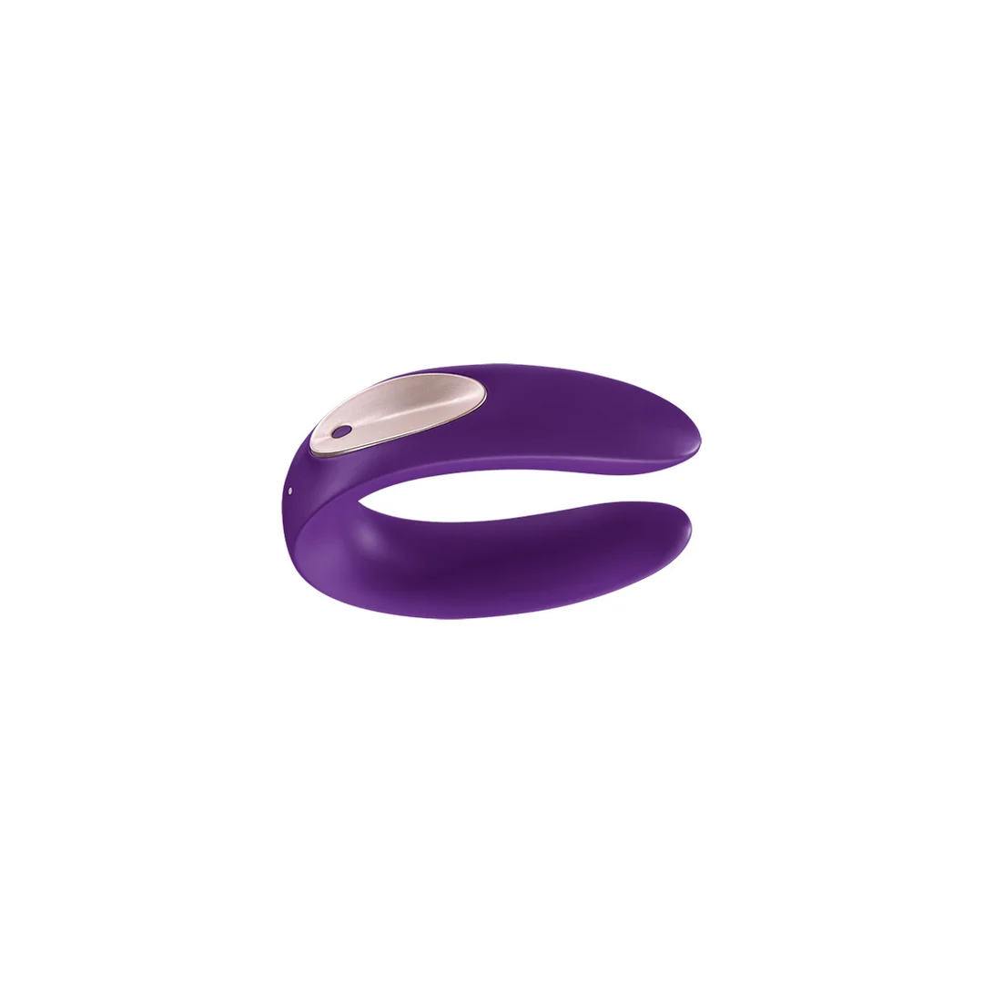 Vibrador doble con mando a distancia – Double Plus, vibrador para parejas con mando a distancia – Morado - Imagen 2
