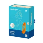 Satisfyer Candy Cane, vibrador de dedo naranja