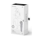 Satisfyer High Fashion estimulador de succión de aire y vibrador plateado