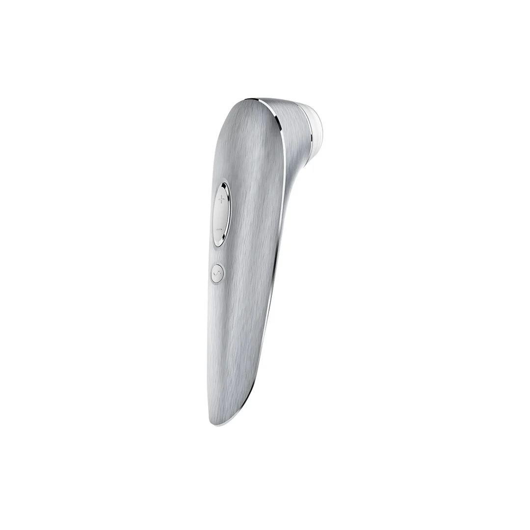Satisfyer High Fashion estimulador de succión de aire y vibrador plateado - Imagen 3