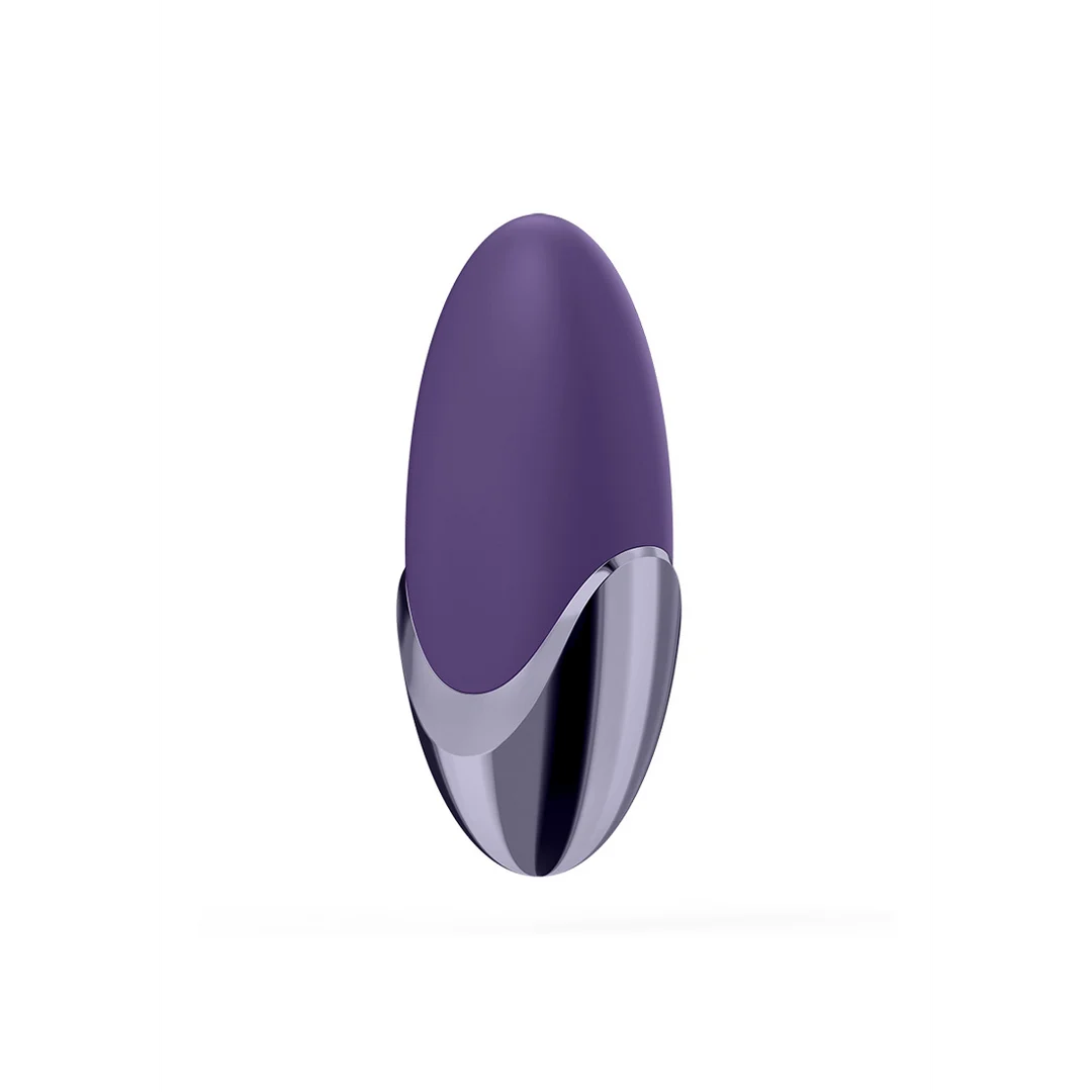 Vibrador Satisfyer Lay-on con silicona ultrasuave – violeta y latón - Imagen 4