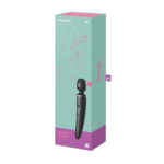 Vibrador tipo varita Satisfyer para masajes de cuerpo completo, Satisfyer negro y dorado