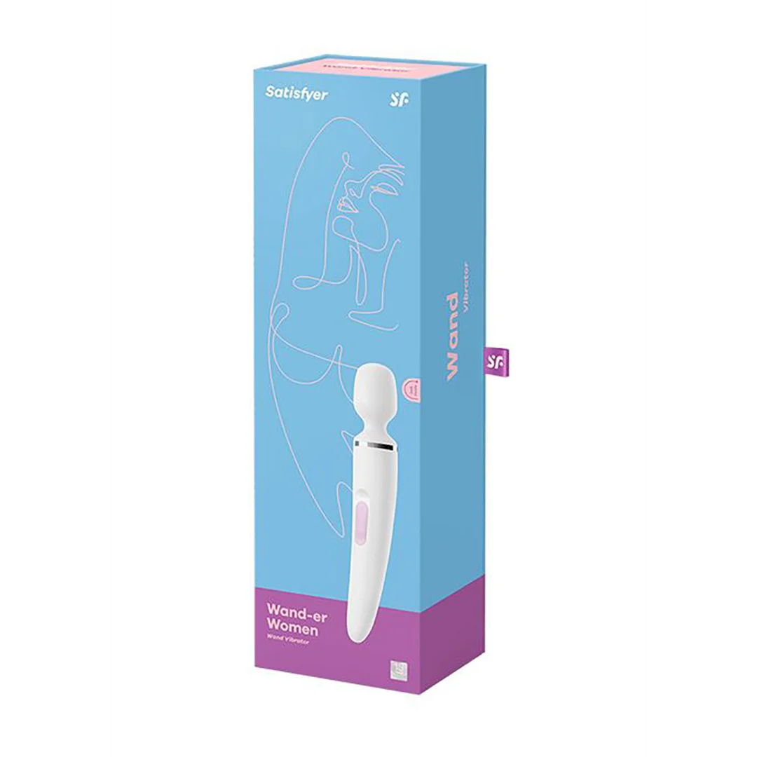 Vibrador tipo varita Satisfyer para masajes de cuerpo completo, Satisfyer negro y dorado - Imagen 6