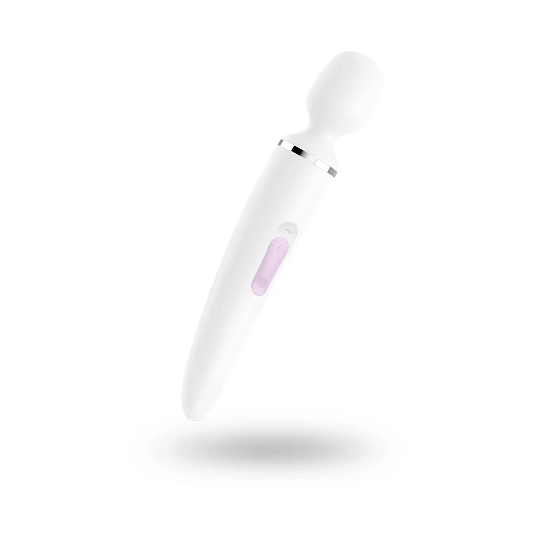 Vibrador tipo varita Satisfyer para masajes de cuerpo completo, Satisfyer negro y dorado - Imagen 8