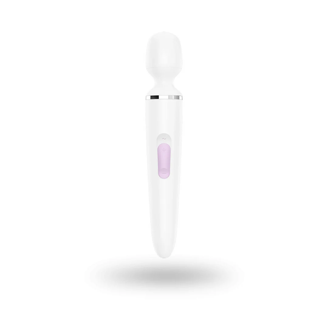 Vibrador tipo varita Satisfyer para masajes de cuerpo completo, Satisfyer negro y dorado - Imagen 10