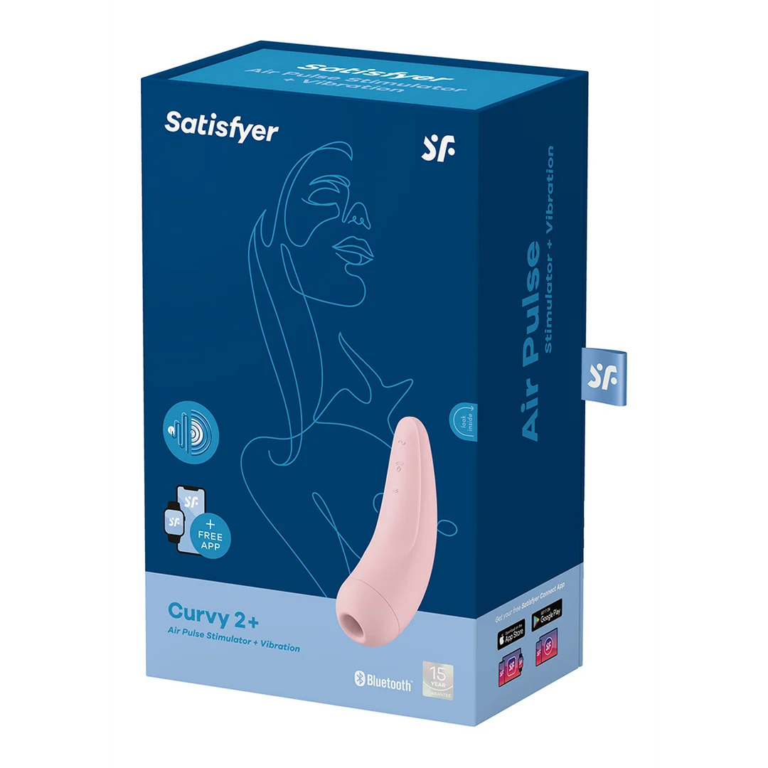 Satisfyer Vibrador de clítoris con estimulación por ondas de aire Curvy 2Plus - Imagen 1