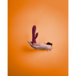 Vibrador tipo rabbit Loveline en cereza oscura - Imagen 6