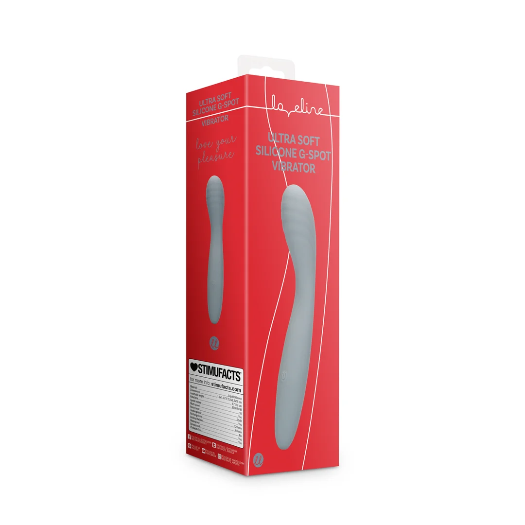 LOVE004GRY-2 Loveline Ultra Soft Silicone, vibrador para el punto G - Imagen 1