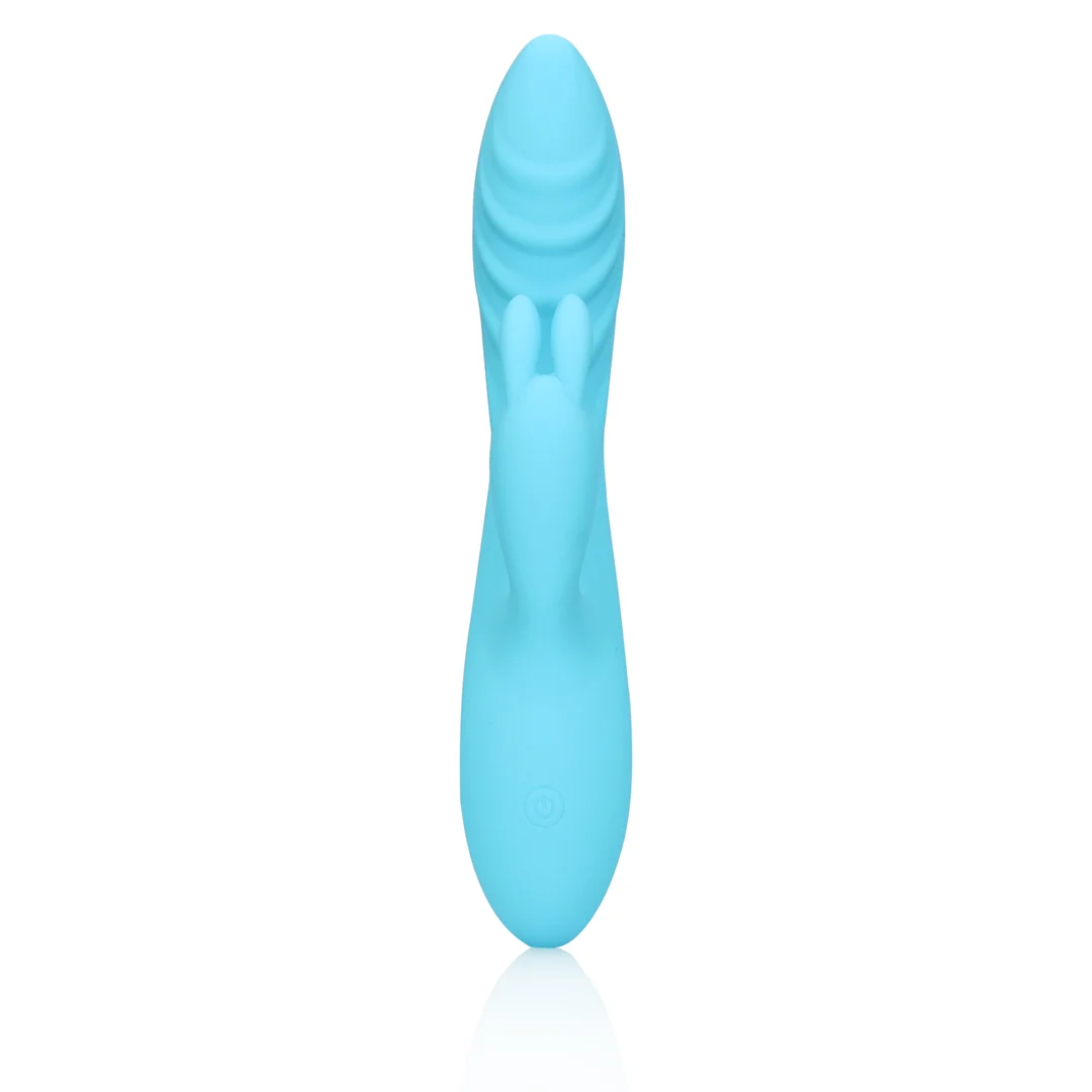 Vibrador de conejo de silicona estriada Loveline - Imagen 4